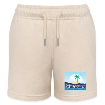 Holiday - Kids Organic Sweat Shorts by Stanley/Stella - soft Ecru - Front