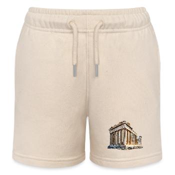 Wahrzeichen aus Griechenland - Kinder Organic Joggingshorts Mini Bolter von Stanley/Stella - Natur - Vorne