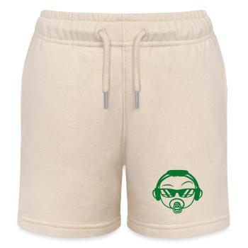 Cool DJ Bébé Mignon Enfant Visage Tête de Fête - Short de jogging enfant bio Stanley/Stella - écru doux - Devant