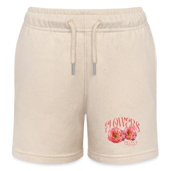 Pfingstrose Pfingstrosen Päonien Paeonia - Kinder Organic Joggingshorts Mini Bolter von Stanley/Stella - Natur - Vorne