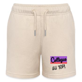COLLEAGUE. START. EMPLOYMENT. HUMOR. MANAGER. CHIEF - Kids Organic Sweat Shorts by Stanley/Stella - soft Ecru - Front