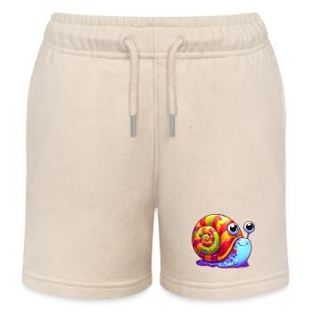 Schnecke - Kinder Organic Joggingshorts Mini Bolter von Stanley/Stella - Natur - Vorne