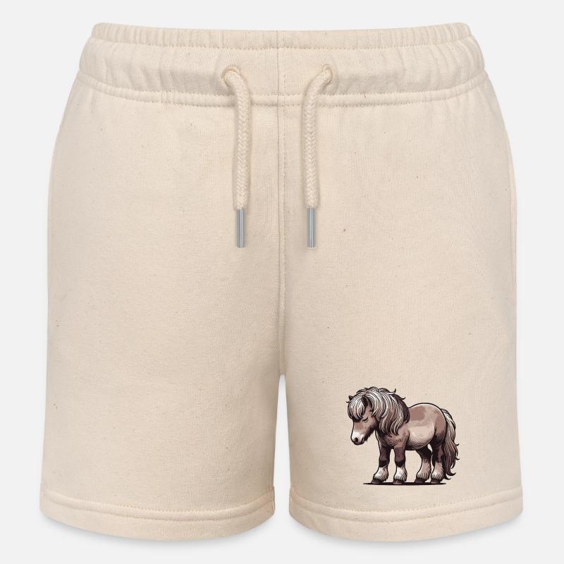 Poney - Short de jogging enfant bio Stanley/Stella - écru doux