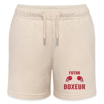 Futur Boxeur - Short de jogging enfant bio Stanley/Stella - écru doux - Devant