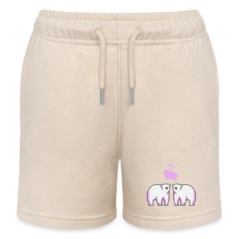 Eisbären verliebt - Kinder Organic Joggingshorts Mini Bolter von Stanley/Stella - Natur - Vorne