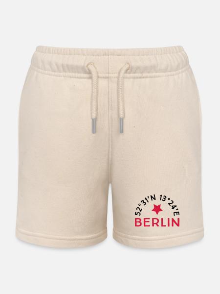 Berlin - Kinder Organic Joggingshorts Mini Bolter von Stanley/Stella - Natur