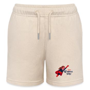 Weltfrauentag - Kinder Organic Joggingshorts Mini Bolter von Stanley/Stella - Natur - Vorne