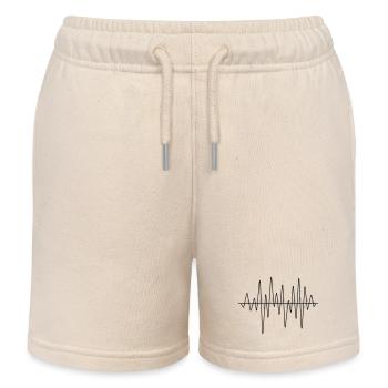 sound waves - Kids Organic Sweat Shorts by Stanley/Stella - soft Ecru - Front