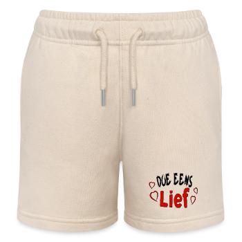 Coeurs Soyez gentils - Short de jogging enfant bio Stanley/Stella - écru doux - Devant