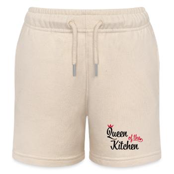 Queen of the Kitchen - Kids Organic Sweat Shorts by Stanley/Stella - soft Ecru - Front