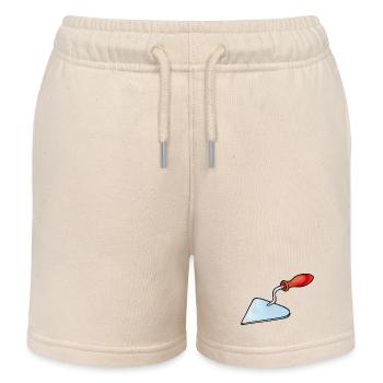 Bricklayer's trowel | Trowel - Kids Organic Sweat Shorts by Stanley/Stella - soft Ecru - Front