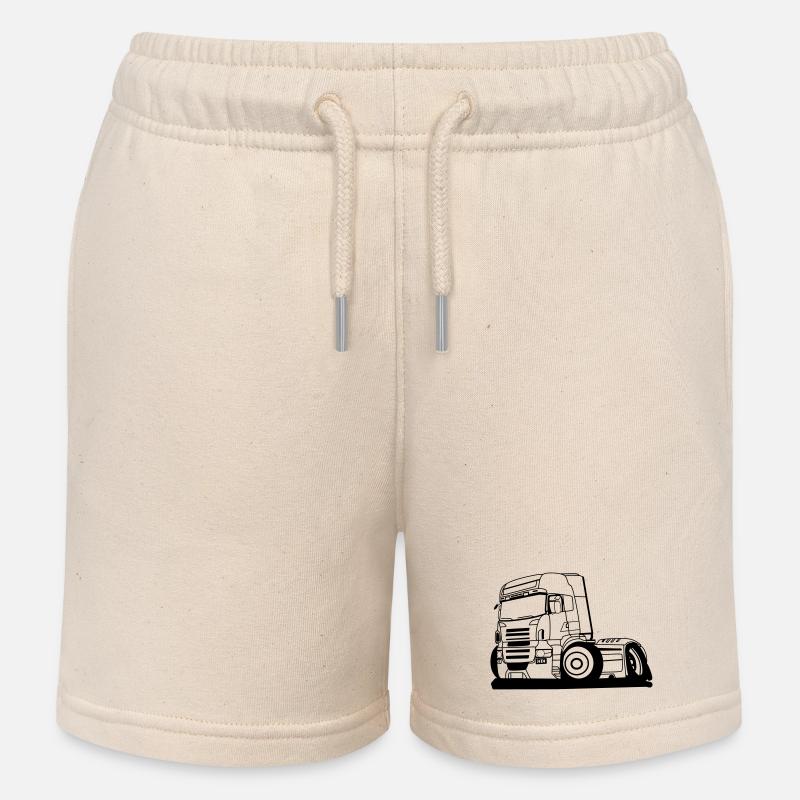 Camion Brummi - Short de jogging enfant bio Stanley/Stella - écru doux