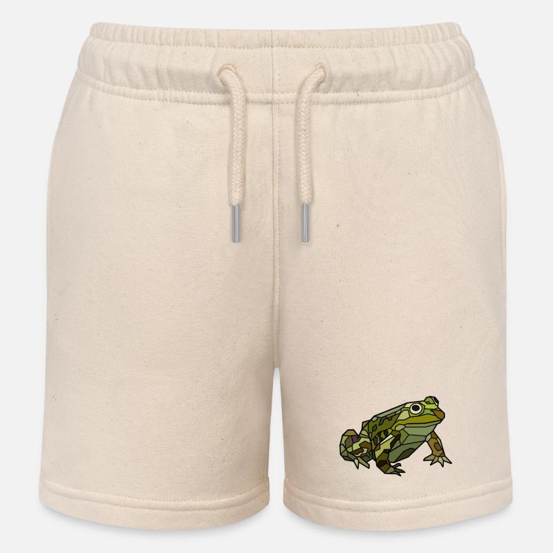 Grenouille - Short de jogging enfant bio Stanley/Stella - écru doux