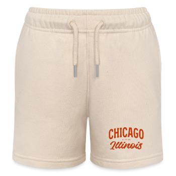 Chicago Illinois Vintage Script - Kinder Organic Joggingshorts Mini Bolter von Stanley/Stella - Natur - Vorne