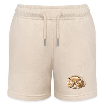 Persian cat cat - Kids Organic Sweat Shorts by Stanley/Stella - soft Ecru - Front