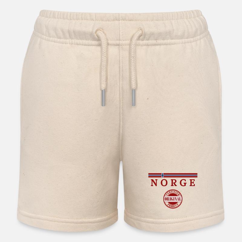 Drapeau norvégien, fierté norvégienne - Short de jogging enfant bio Stanley/Stella - écru doux