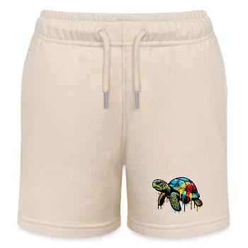Tortue - Short de jogging enfant bio Stanley/Stella - écru doux - Devant