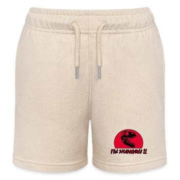 Tyrannosaurus Rex Hunger - Kinder Organic Joggingshorts Mini Bolter von Stanley/Stella - Natur - Vorne