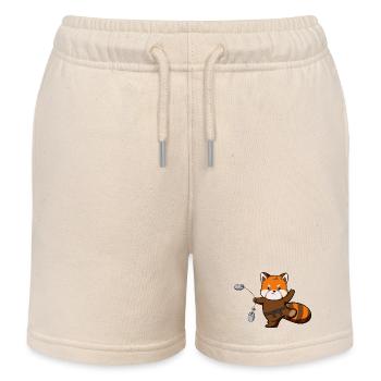 Süßer Panda macht Kung Fu - Kinder Organic Joggingshorts Mini Bolter von Stanley/Stella - Natur - Vorne