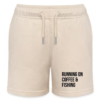 Fishing Fishing Fishing - Kids Organic Sweat Shorts by Stanley/Stella - soft Ecru - Front