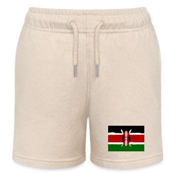 Flagge von Kenia - Kinder Organic Joggingshorts Mini Bolter von Stanley/Stella - Natur - Vorne