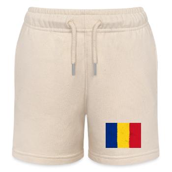 Drapeau de la Roumanie - Short de jogging enfant bio Stanley/Stella - écru doux - Devant