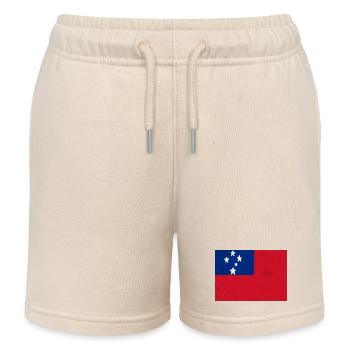 Flagge von Samoa - Kinder Organic Joggingshorts Mini Bolter von Stanley/Stella - Natur - Vorne