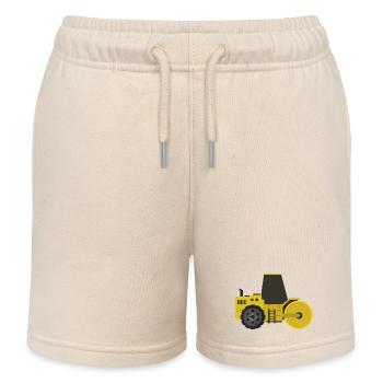 Road roller - Kids Organic Sweat Shorts by Stanley/Stella - soft Ecru - Front