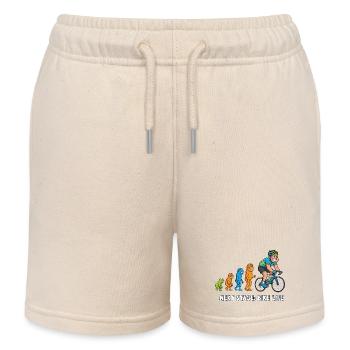 Entwicklung zum Fahrradleben - Kinder Organic Joggingshorts Mini Bolter von Stanley/Stella - Natur - Vorne