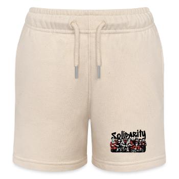 Solidarité communautaire antifasciste - Short de jogging enfant bio Stanley/Stella - écru doux - Devant