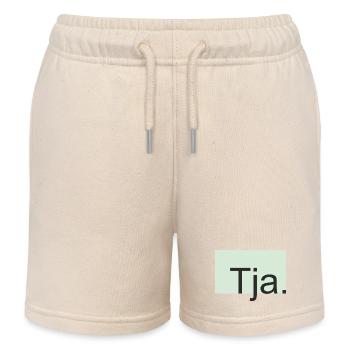 Tja Typografie in Mint - Kinder Organic Joggingshorts Mini Bolter von Stanley/Stella - Natur - Vorne