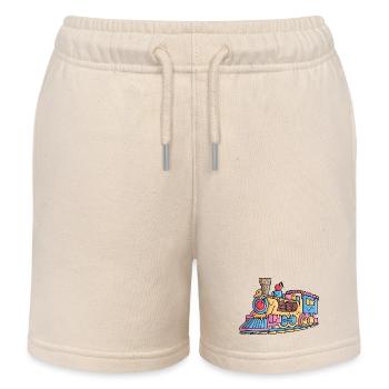 Dampflok Eiscreme Modelleisenbahn Eisenbahn - Kinder Organic Joggingshorts Mini Bolter von Stanley/Stella - Natur - Vorne