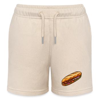 Illustration de sandwich baguette - Short de jogging enfant bio Stanley/Stella - écru doux - Devant