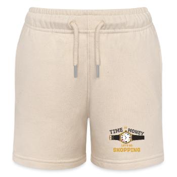 Le temps, c’est de l’argent : Allons faire du shopping - Short de jogging enfant bio Stanley/Stella - écru doux - Devant