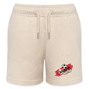 Canada Football Maillot Supporter Canada Soccer - Short de jogging enfant bio Stanley/Stella - écru doux - Devant