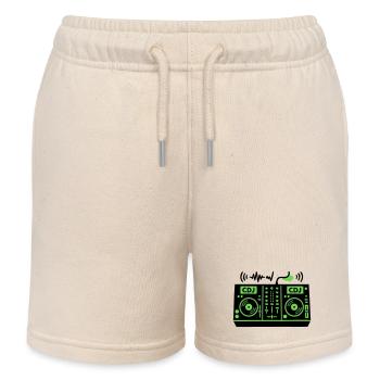 DJ Mixer Mischpult Techno Festival Raver - Kinder Organic Joggingshorts Mini Bolter von Stanley/Stella - Natur - Vorne