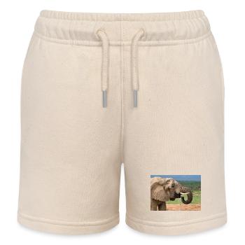 Boissons d’éléphant - Short de jogging enfant bio Stanley/Stella - écru doux - Devant