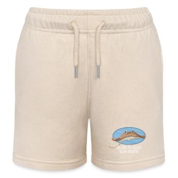 Rochen Spruch Lustiges Meeres Tier Motiv - Kinder Organic Joggingshorts Mini Bolter von Stanley/Stella - Natur - Vorne