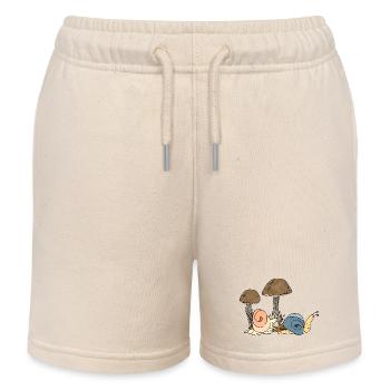 Snails - Kids Organic Sweat Shorts by Stanley/Stella - soft Ecru - Front