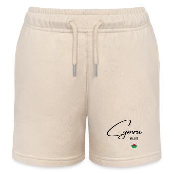 Flagge von Wales, walisischer Stolz - Kinder Organic Joggingshorts Mini Bolter von Stanley/Stella - Natur - Vorne