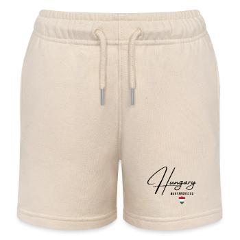 Hungarian flag, Hungarian pride - Kids Organic Sweat Shorts by Stanley/Stella - soft Ecru - Front