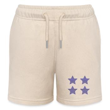 STAR. STARS. STAR. STARS. FEAST. ANNIVERSARY - Kids Organic Sweat Shorts by Stanley/Stella - soft Ecru - Front