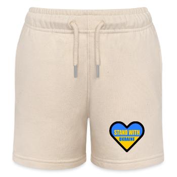 Ukraine - Kinder Organic Joggingshorts Mini Bolter von Stanley/Stella - Natur - Vorne