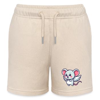 Himmlische Maus: Niedliches Nagetier mit - Kinder Organic Joggingshorts Mini Bolter von Stanley/Stella - Natur - Vorne