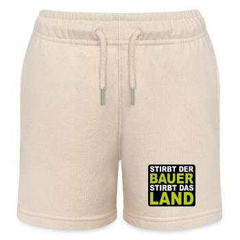 Bauern Demo Stirbt Der Bauer Stirbt Das Land - Kinder Organic Joggingshorts Mini Bolter von Stanley/Stella - Natur - Vorne