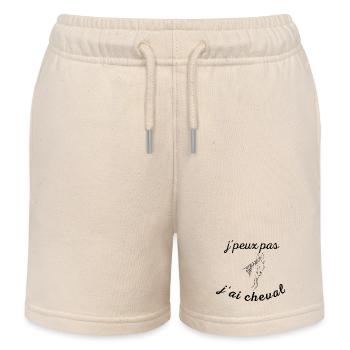 j'peux pas j'ai cheval - Short de jogging enfant bio Stanley/Stella - écru doux - Devant