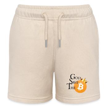 GOD SAVE THE BITCOIN - Short de jogging enfant bio Stanley/Stella - écru doux - Devant