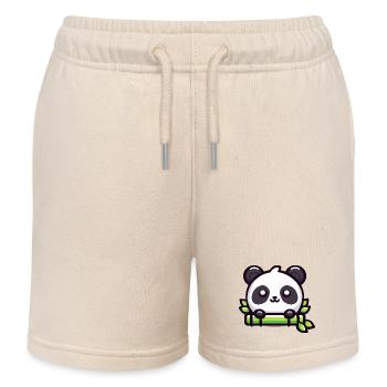 Bambus-Glückseligkeit: Chibi-Panda-Genuss - Kinder Organic Joggingshorts Mini Bolter von Stanley/Stella - Natur - Vorne