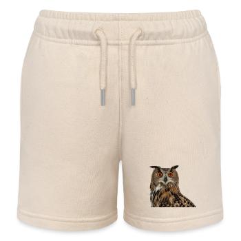 Hibou - Short de jogging enfant bio Stanley/Stella - écru doux - Devant