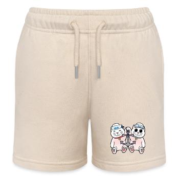 Chat des mers Chats Marins Enfants Enfant - Short de jogging enfant bio Stanley/Stella - écru doux - Devant